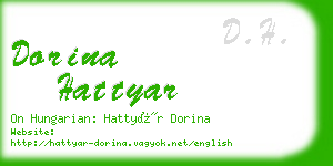 dorina hattyar business card